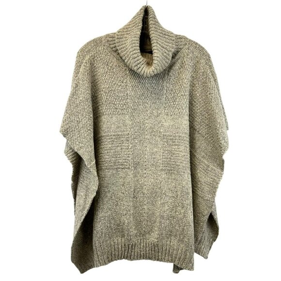 Steve Madden Women’s Poncho Sweater Turtleneck Knit One Size Fits All - Picture 1 of 8